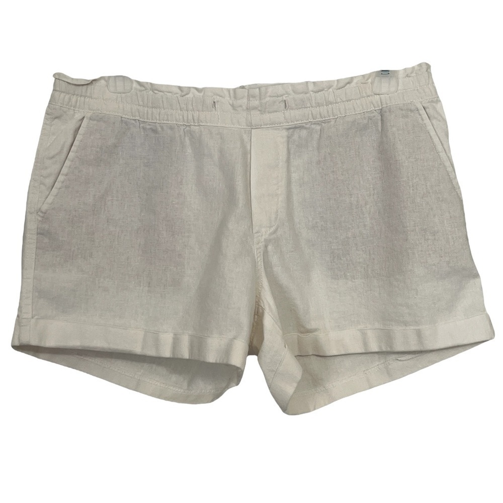 Old Navy Off-White Linen Blend Shorts Size Medium